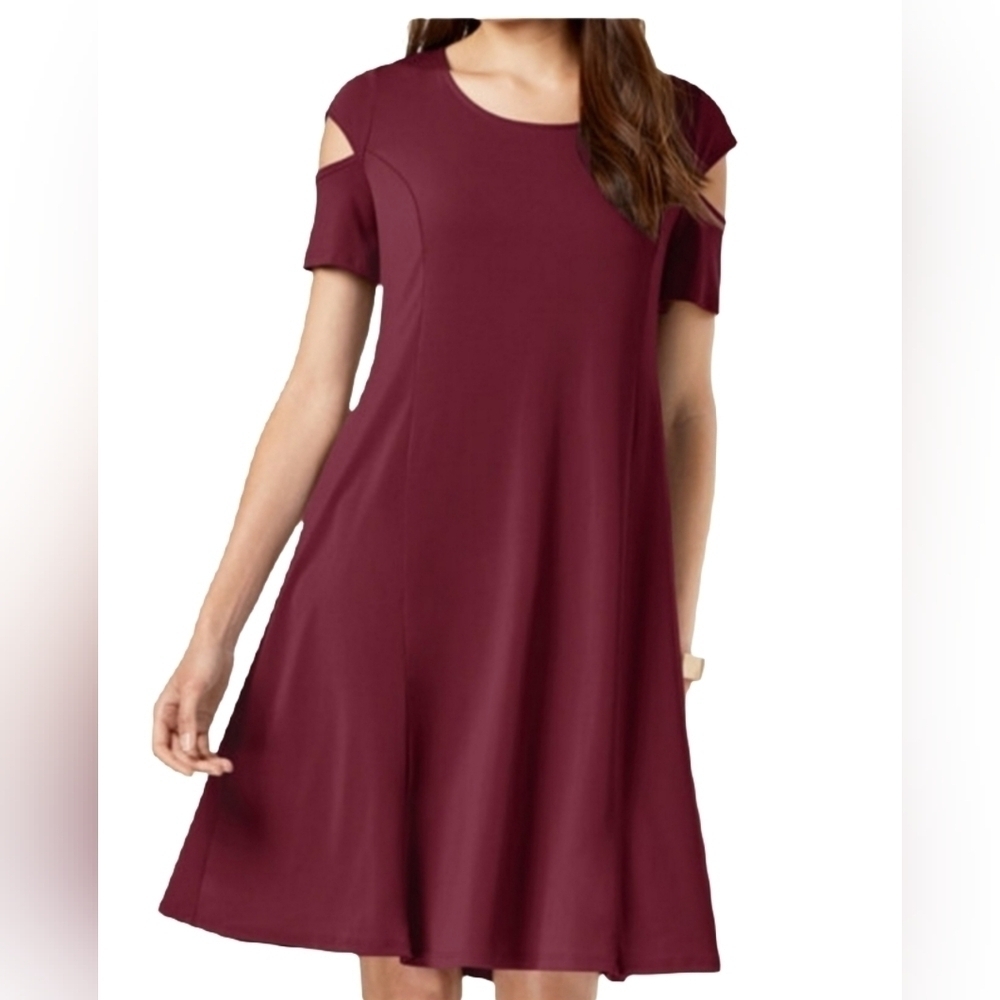 NY COLLECTION‎ SIZE XS PETITE RED DRESS SPRING SUMM